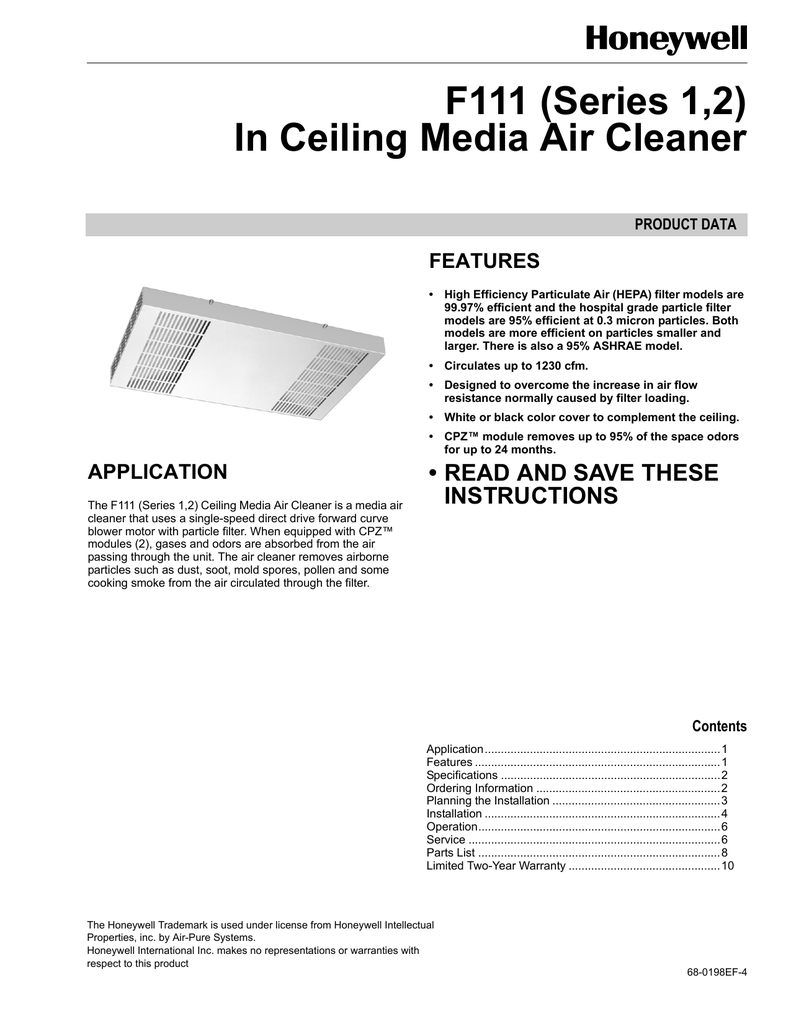 Honeywell F111 User S Manual Manualzz