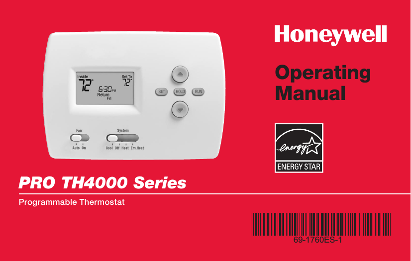 Honeywell Raumthermostat Bedienungsanleitung
