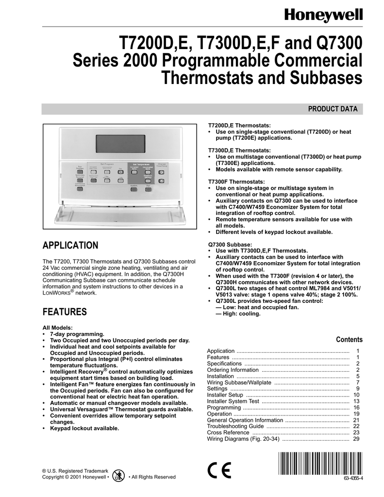 Honeywell Thermostat T8611 Wiring Diagram For Heat Pump from s1.manualzz.com