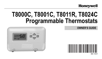 Honeywell T8000c User S Manual Manualzz