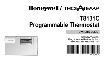 Honeywell T8131C User's Manual | Manualzz