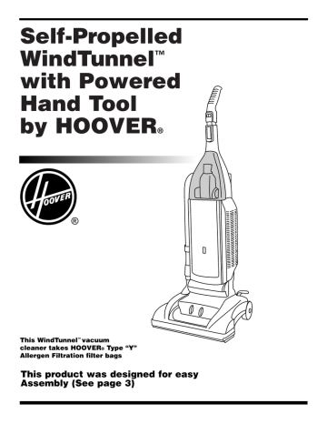 Hoover WindTunnel Wind Tunnel vacuum cleaner Owner’s Manual | Manualzz