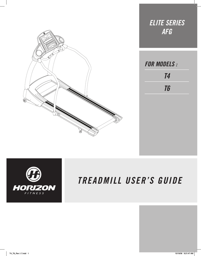 afg treadmill manual