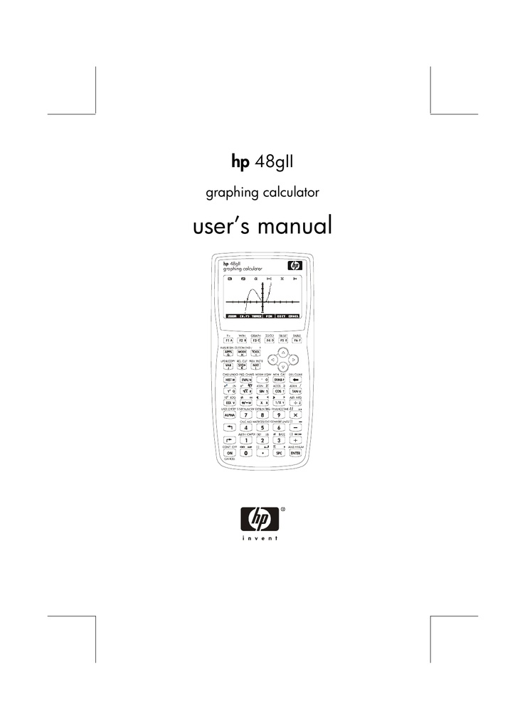 Hp 48gii User Manual Manualzz