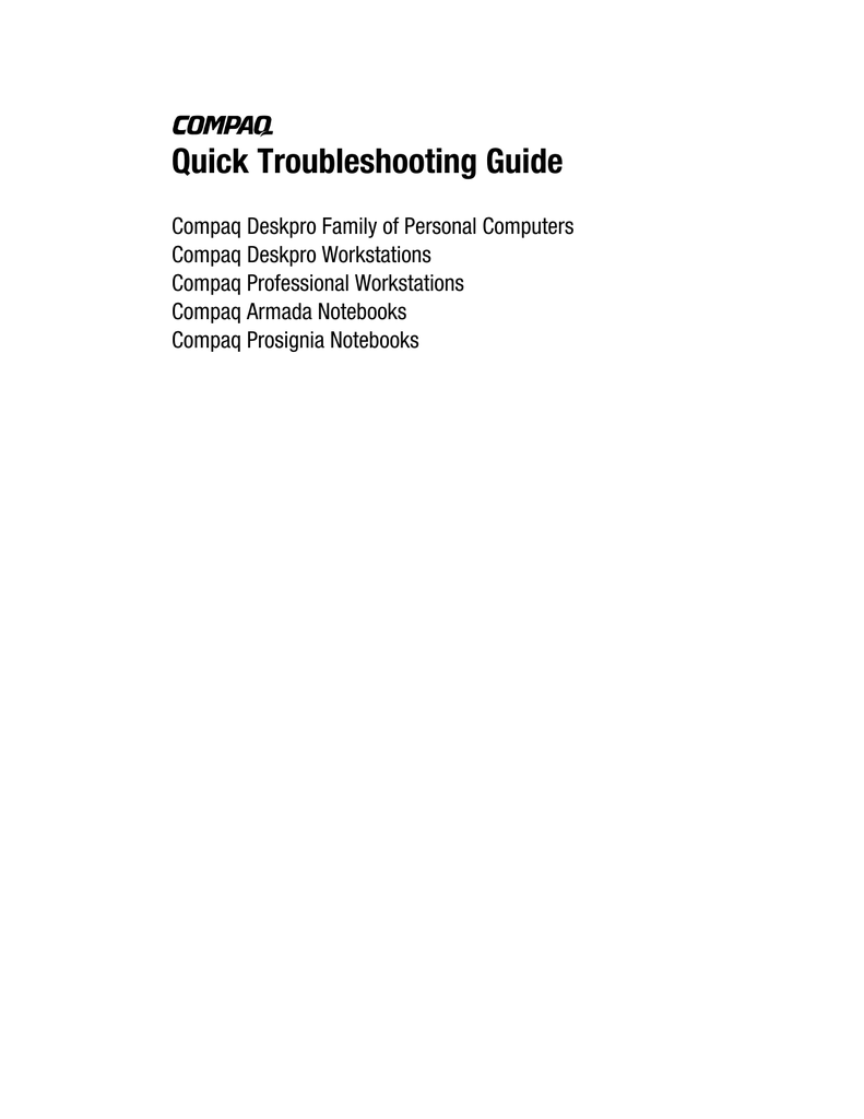 HP Compaq Professional 5000 series Troubleshooting Manualzz