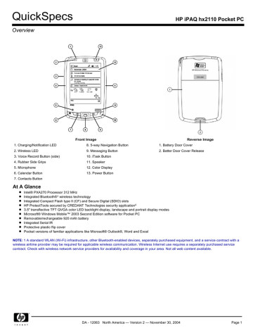 Hp Ipaq Hx2110 Manual 60+ Pages - Manual Updated 2021 