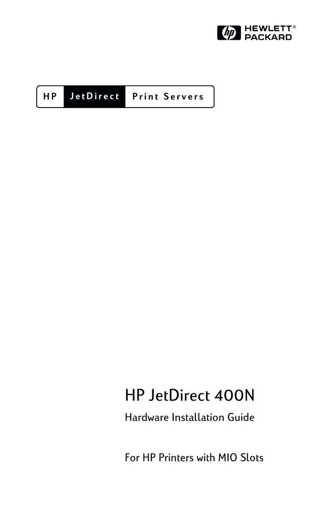 HP JETDIRECT 400N User manual Manualzz