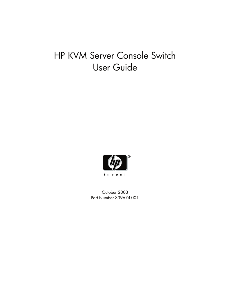 Hp Switch Kvm User S Manual Manualzz