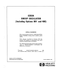 Hewlett-Packard 83500 8350A, 8350A, 8410 B, 8411A, 8755 C, 5343 A, 432, 11869A, 9825, 85 User manual