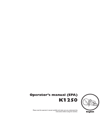 Husqvarna K1250 Operator’s manual | Manualzz