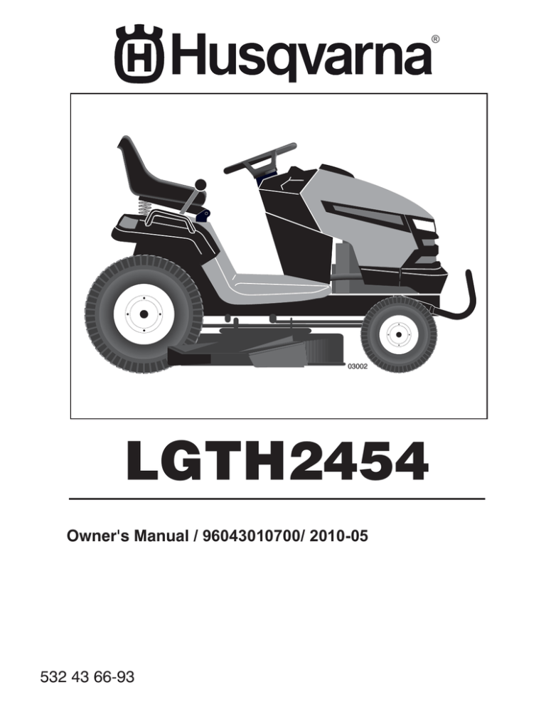Husqvarna Lgth2454 User Manual Manualzz