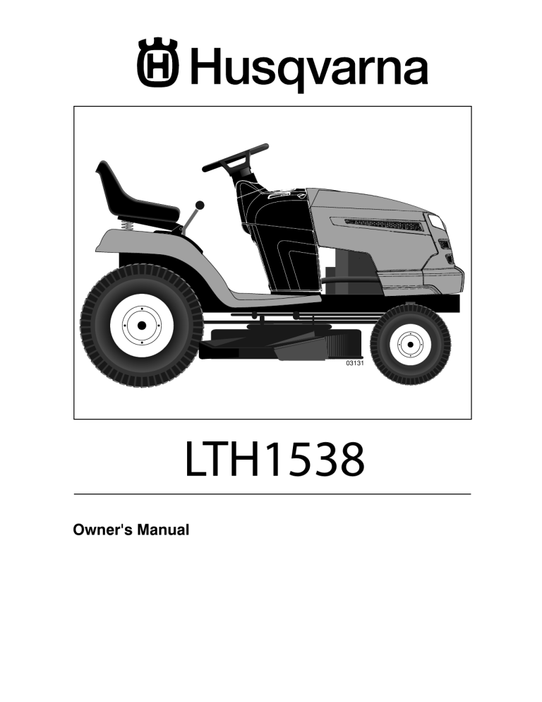 Husqvarna LTH1538 User's Manual | Manualzz