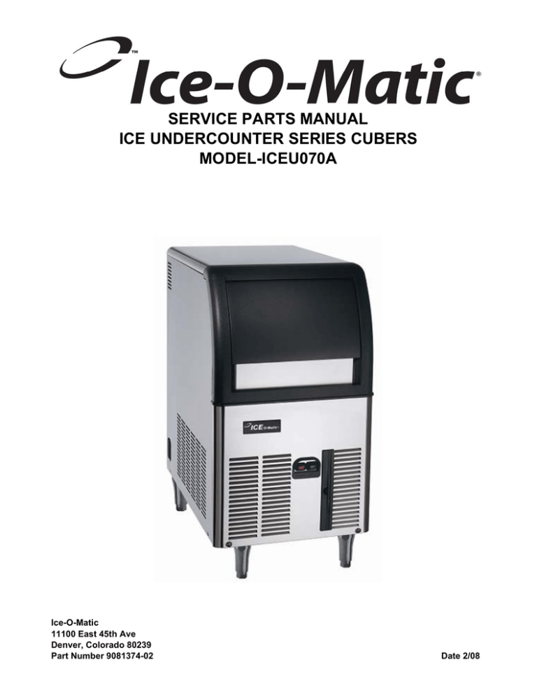 IceOMatic ICEU070 User manual Manualzz