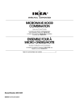 IKEA IMH15XR Microwave Hood Combination User Manual