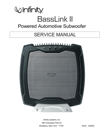 Infinity None Powered Subwoofer Basslink Ii None Basslink Ii Powered Basslink Ii User Manual Manualzz
