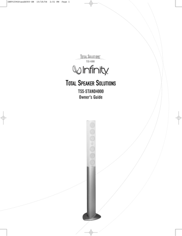 Infinity TSS-STAND4000 Owner’s Manual | Manualzz