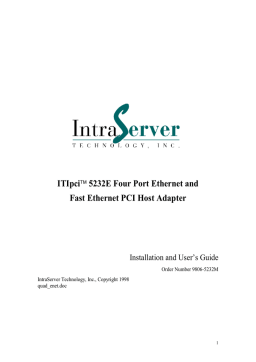 IntraServer Technology 5232E User's Guide