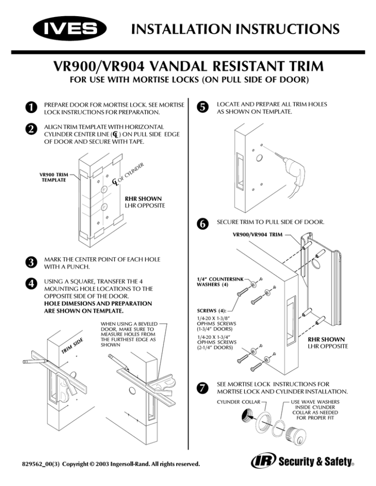 Ives VR900 User manual Manualzz