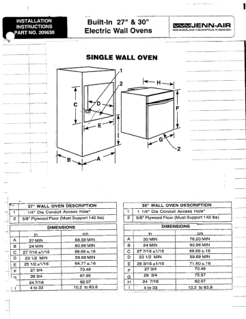 Jenn Air 209630 User S Manual Manualzz - Jenn Air Double Wall Oven Installation Manual Jenn Air 209630 User S Manual Manualzz - Jenn Air Double Wall Oven Installation Manual