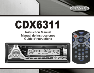 Jensen CDX6311 User's Manual | Manualzz