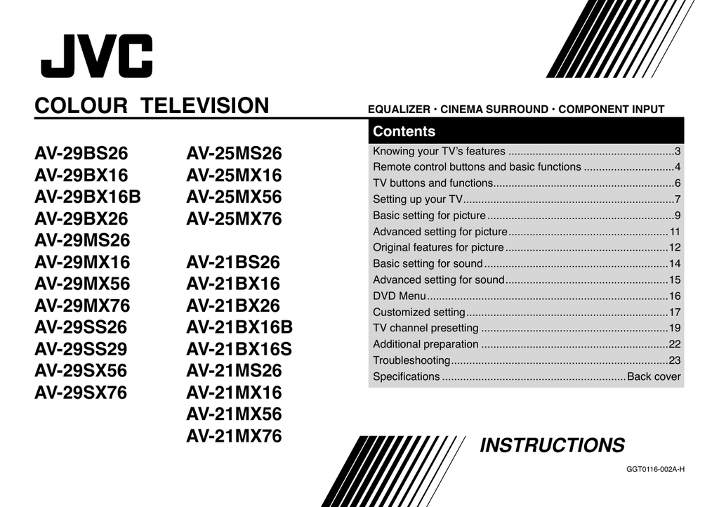 Jvc av 2953we схема