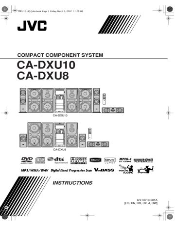 JVC CA-DXU10 User's Manual | Manualzz