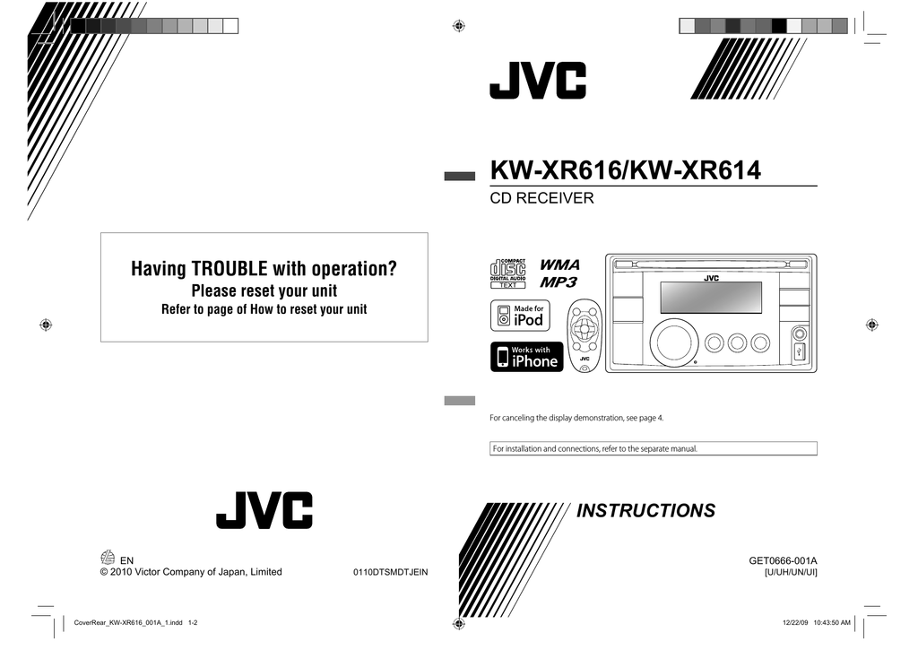 JVC KW-XR616 User's Manual | Manualzz