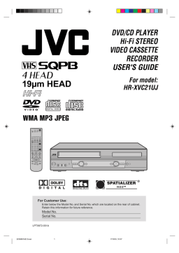 JVC HR-XVC21UJ User's Guide
