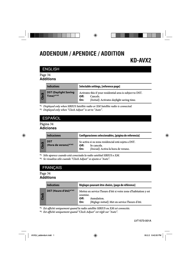 Jvc Kd Avx2 Supplementary Manual Manualzz