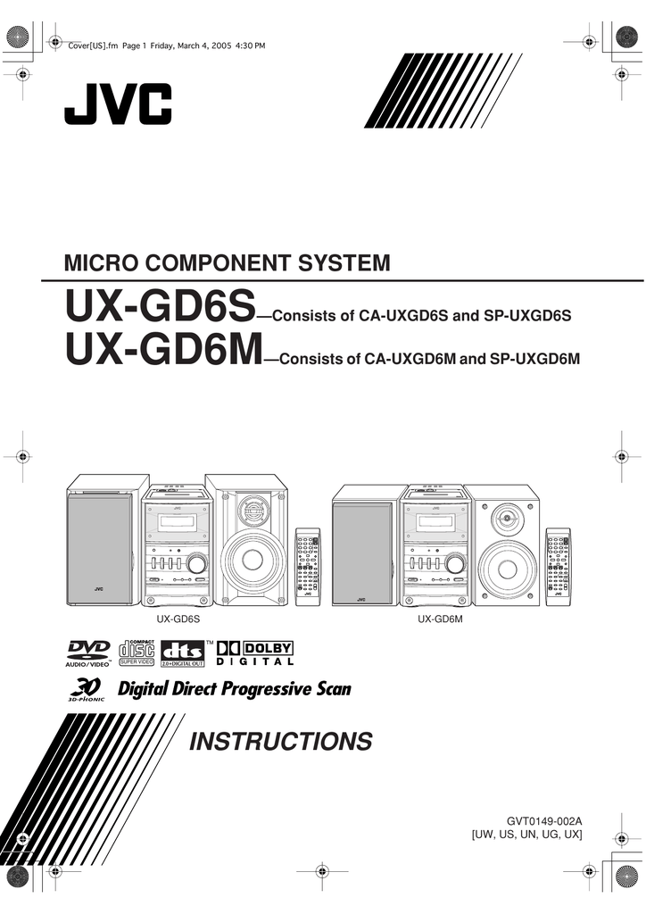 Original JVC Service Manual for UX Model Micro Component Systems~ Select One