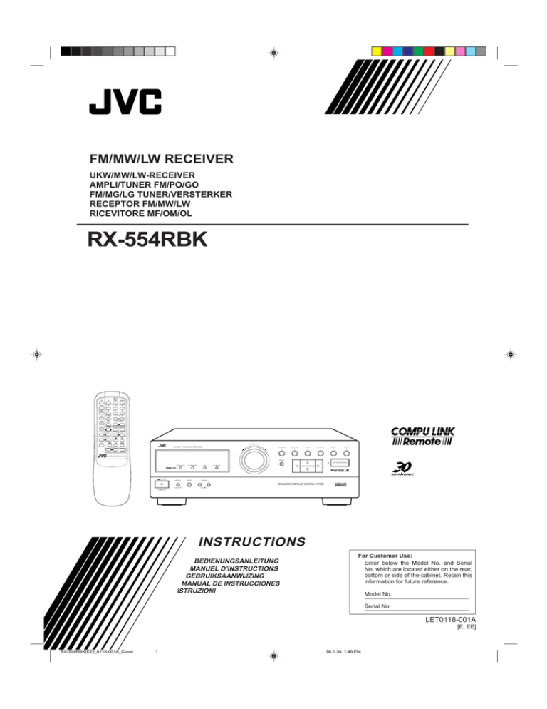 Jvc Rx 554rbk User Manual Manualzz