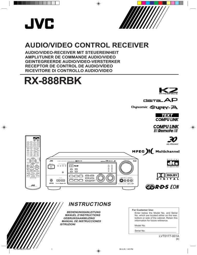 Jvc Rx 8rbk User Manual Manualzz