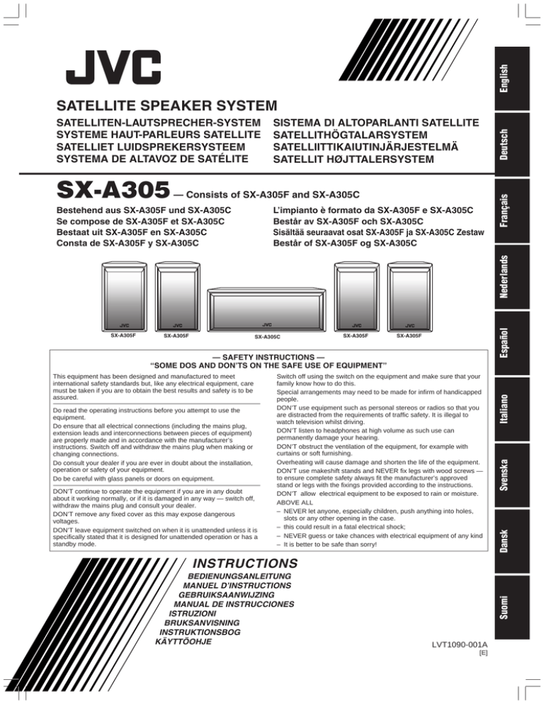 Jvc Sx A305 User Manual Manualzz