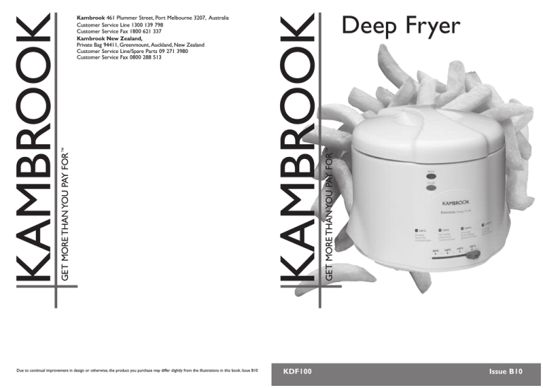Kambrook KDF100 User manual Manualzz