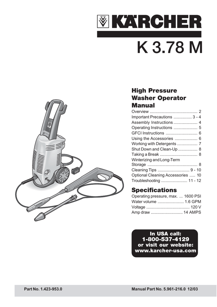 Karcher Pressure Washer Won T Start Stop Stay On Etc Ready To Diy