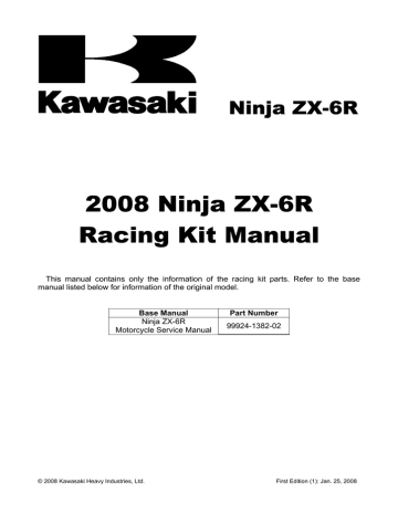 Kawasaki ZX-6R Service manual | Manualzz