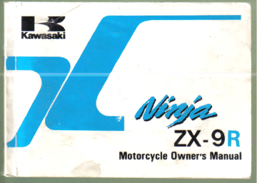 Kawasaki ZX-9R User's Manual | Manualzz