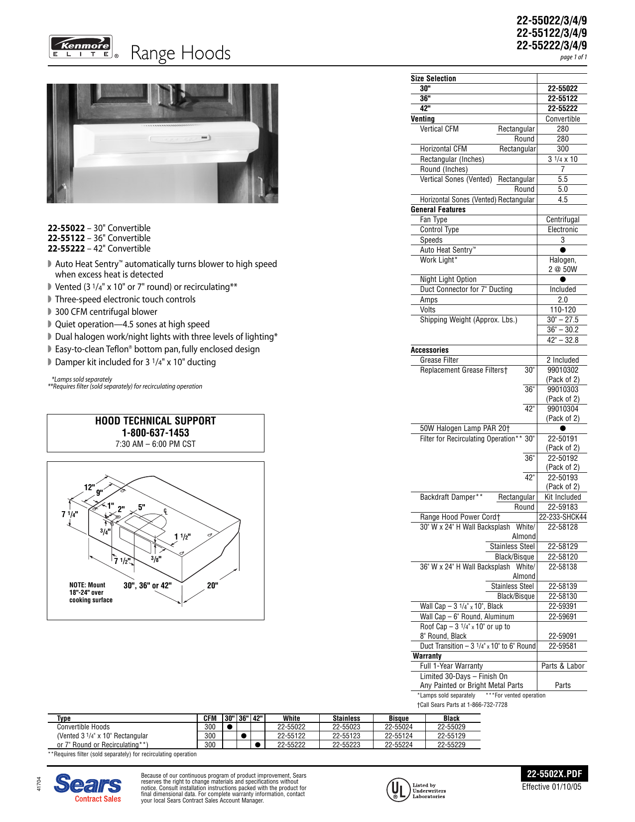 kenmore elite under cabinet range hood