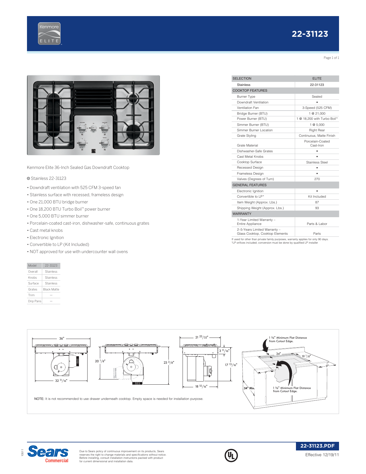kenmore elite 31123