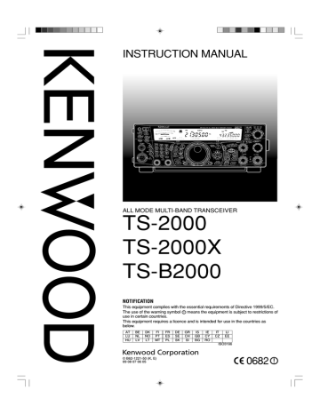 VS-3 VOICE SYNTHESIZER (OPTIONAL). Kenwood TS-B2000, TS-2000X, TS-2000 ...