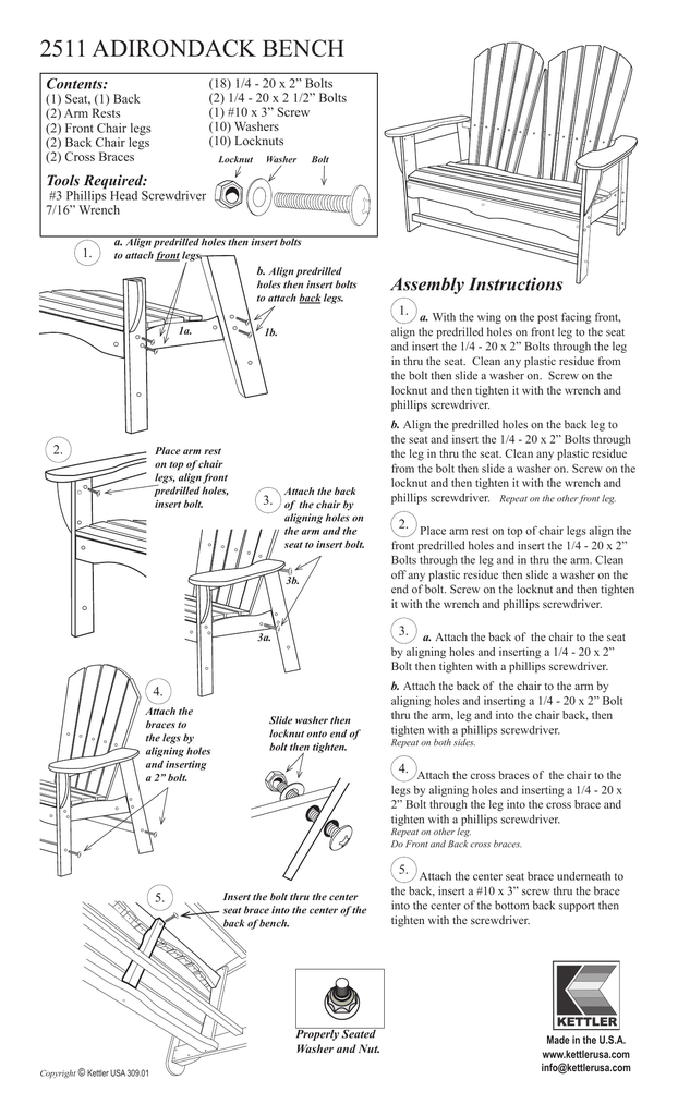 Kettler Adirondack 2511 User S Manual Manualzz Com