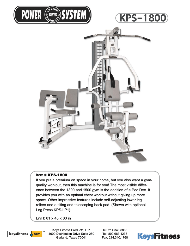 keys power system 2000 home gym