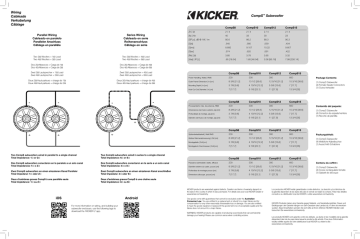 Kicker 2013 CompS Subwoofer Owner's Manual | Manualzz