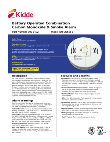 Kidde KN-COSM-BA Brochure | Manualzz