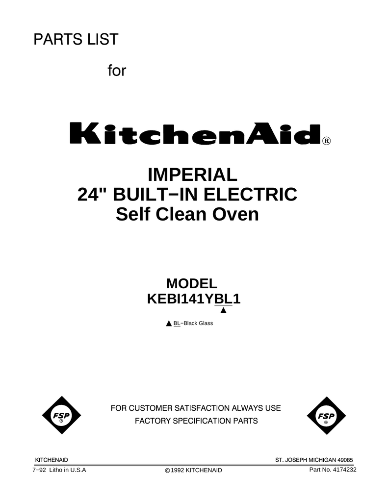 Kitchenaid Oven Parts Manual | Wow Blog