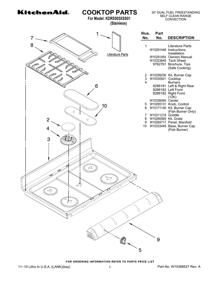 KitchenAid Cooktop Kdrs505xss01 User manual Manualzz
