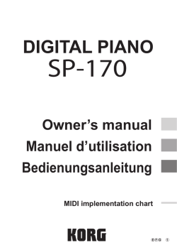 Korg Sp 170 User Manual Manualzz Com