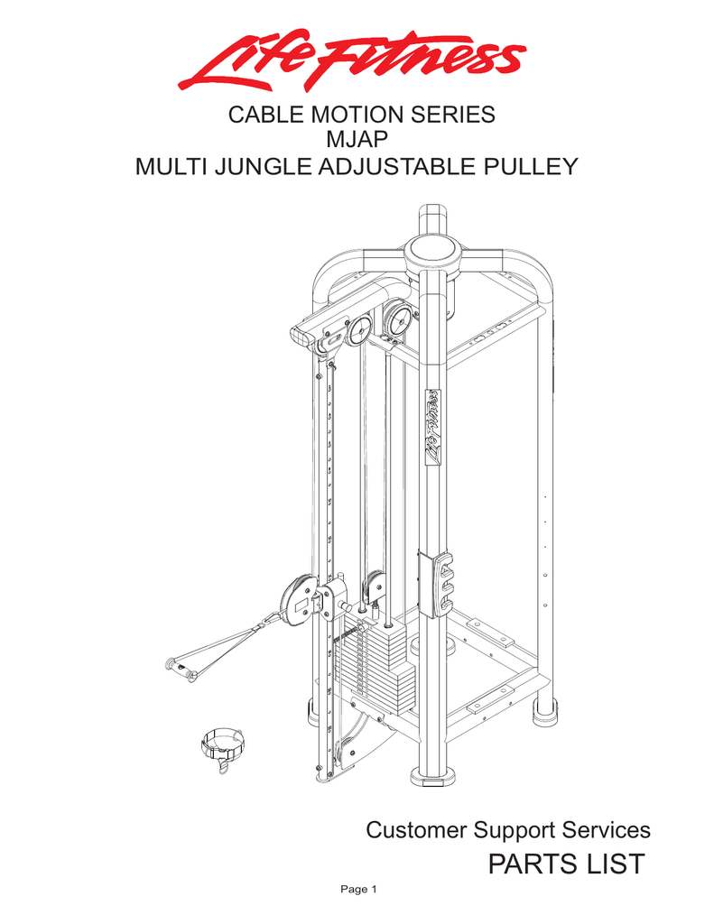 Life Fitness Cable Motion Series MJAP User manual Manualzz