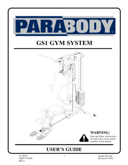 ParaBody GS1 User manual manualzz