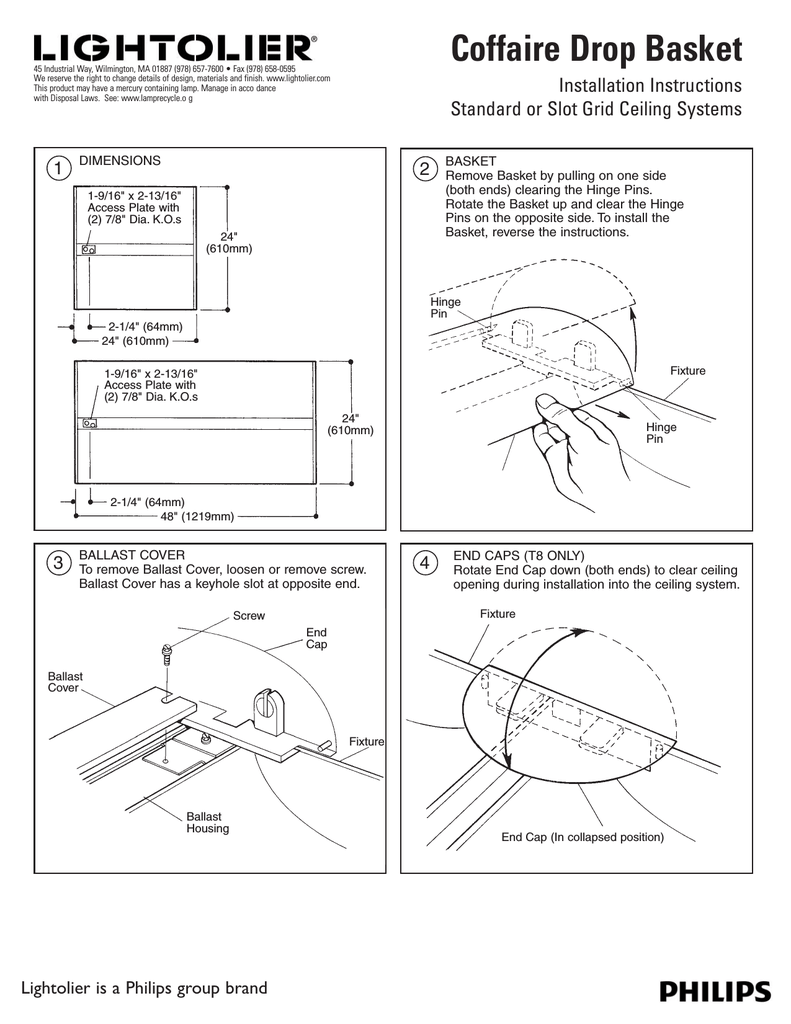 Lightolier Slot Grid Ceiling Systems User S Manual